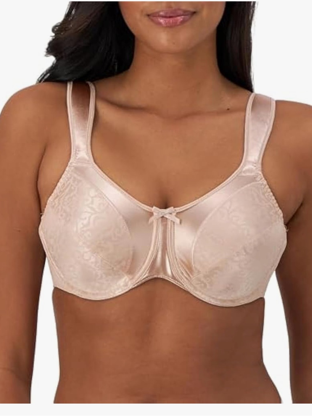 NWTBali Satin Tracings Minimizer Underwire Bra - Beige